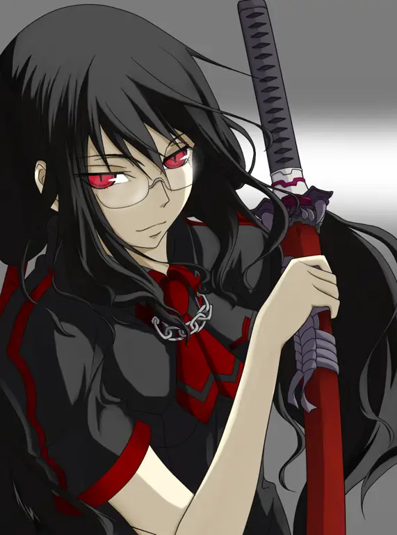 Wajah Tegar Saya Kisaragi Potret Saya Kisaragi, karakter utama Blood-C The Last Dark