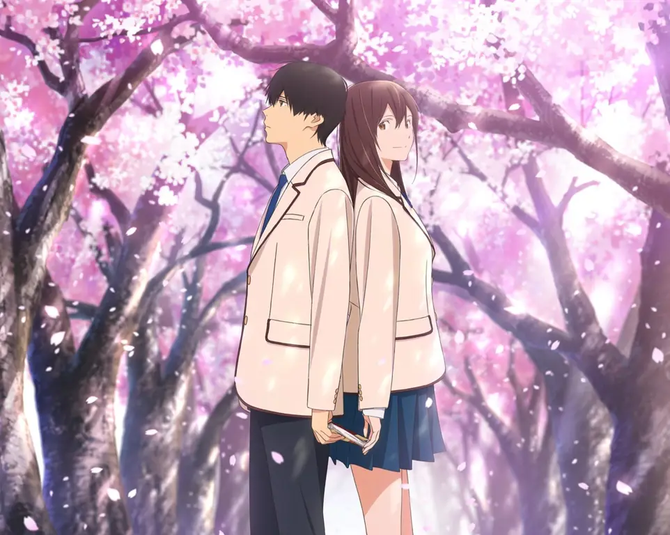 Potret Sakura dan Haruki yang penuh emosi Sakura dan Haruki, karakter utama dalam I Want to Eat Your Pancreas