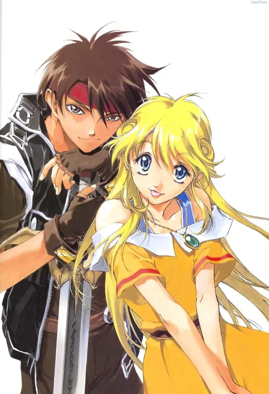 Ilustrasi karakter utama Orphen dari anime Majutsushi Orphen Hagure Tabi Gambar karakter Orphen