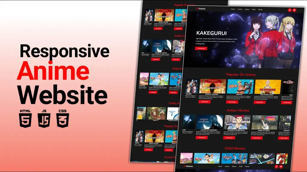 Contoh tampilan antarmuka situs streaming anime yang baik dan mudah digunakan Contoh antarmuka platform streaming anime